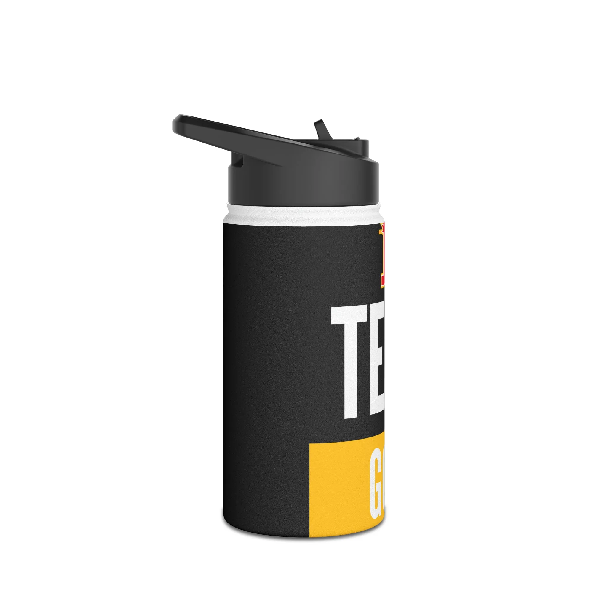 Red&Gold - Team Gold Stainless Steel Water Bottle, Standard Lid