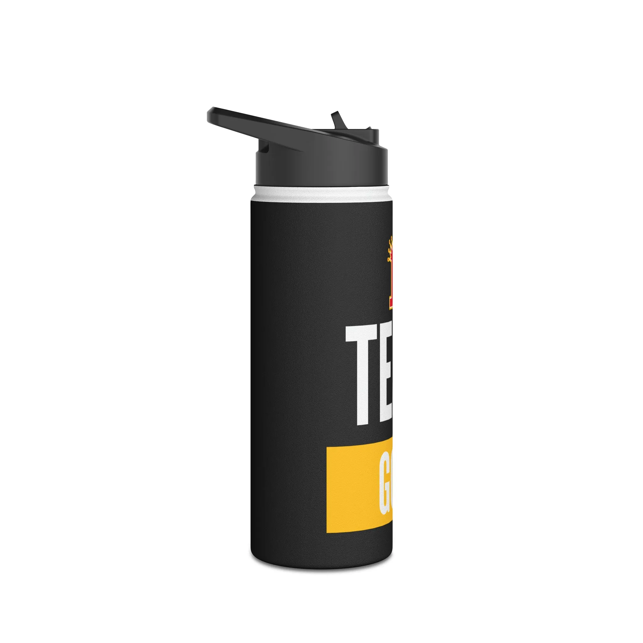 Red&Gold - Team Gold Stainless Steel Water Bottle, Standard Lid