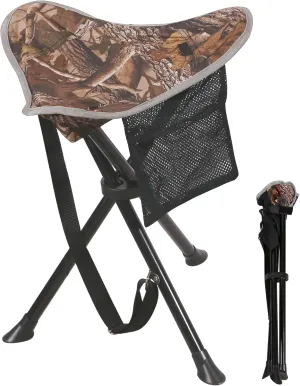 REDCAMP Folding Hunting Stool for Adult, Portable Lightweight 3 Legged Tripod Stool for Fishing Travel Backpacking Hunting Golf