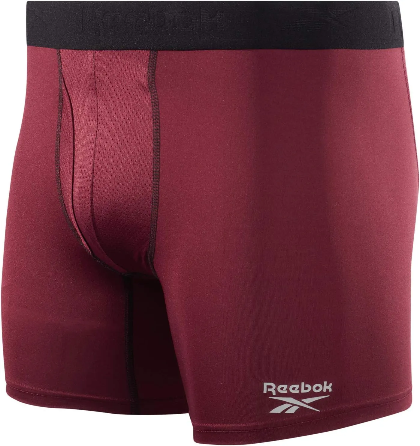 Reebok Mens Boxer Briefs - 4 Pack Stretch Performance Mens Underwear Boxers with Functional Fly Pouch (Sizes: S-XL)