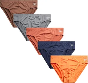 Reebok Men's Briefs - 5 Pack Quick Dry Low Rise Performance Underwear Briefs - Soft Stretch Athletic Men's Bikini Briefs S-XL