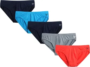 Reebok Men's Briefs - 5 Pack Quick Dry Low Rise Performance Underwear Briefs - Soft Stretch Athletic Men's Bikini Briefs S-XL