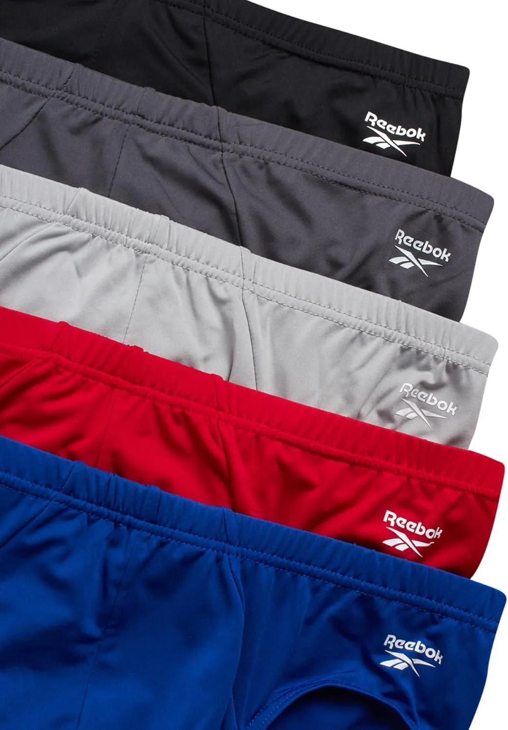 Reebok Men's Briefs - 5 Pack Quick Dry Low Rise Performance Underwear Briefs - Soft Stretch Athletic Men's Bikini Briefs S-XL