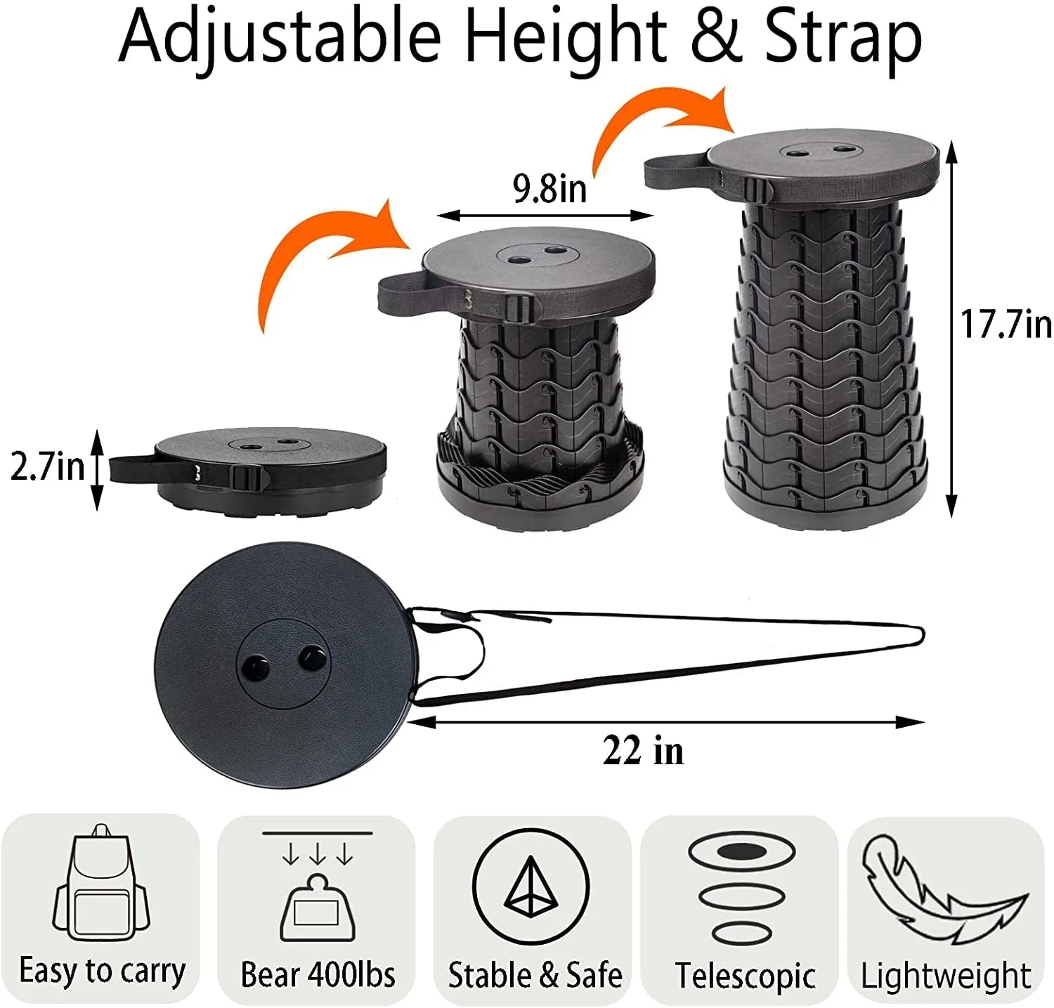 Retractable Folding Stool Thanksgiving sale Refund policy