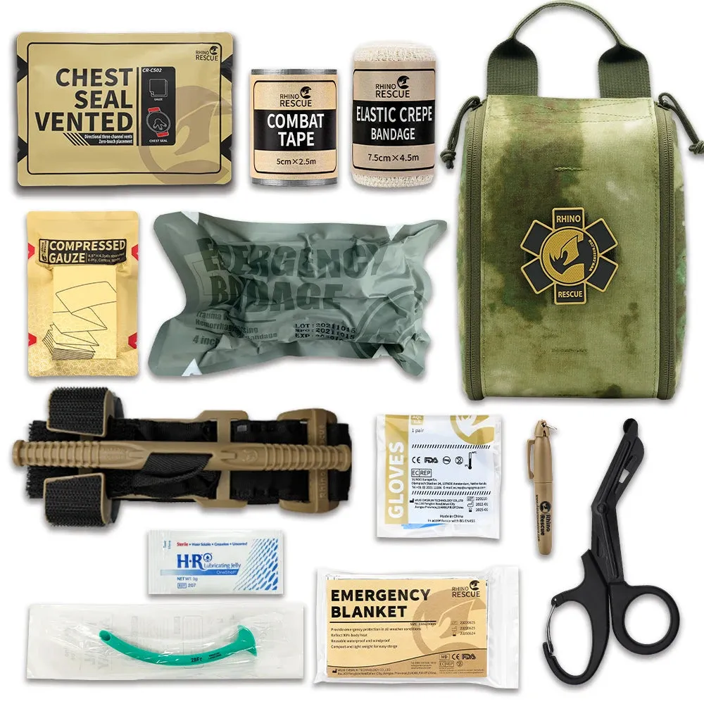 RHINO RESCUE-SE IFAK Trauma First Aid Kit Molle Medical Pouch for Car Home Travel Hiking and Camping,Emergency Survival Gear