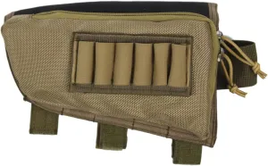 Rifle Stock Pack | Cheek Pad | Buttstock Ammo Holder | Zippered Utility Pouch