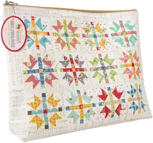 Riley Blake Home Town Holiday Vinyl Project Bag by Lori Holt of Bee in My Bonnet and It’s Sew Emma, Perfect for Crafting & Quilting