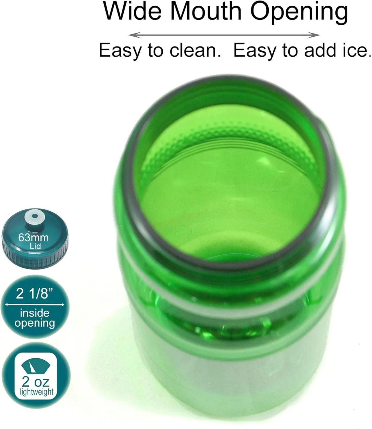 Rolling Sands 24 Ounce BPA-Free Plastic Water Bottles, Set of 10, Made in USA
