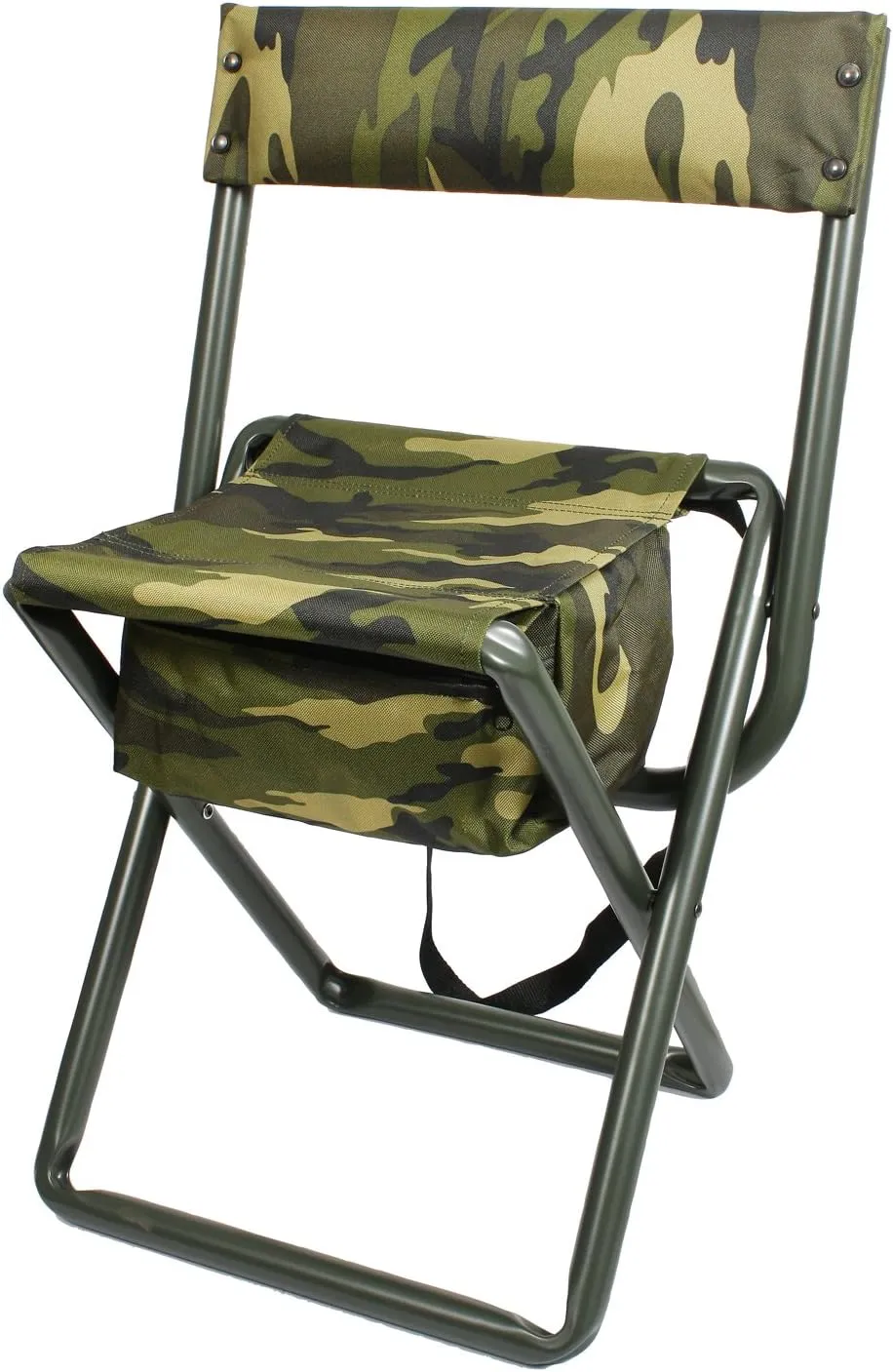 Rothco Deluxe Folding Stool with Pouch, Woodland Camo