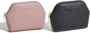 ROWNYEON Small Makeup Bag for Purse, Mini Portable Cosmetic Bags for Women, PU Leather Coin Purse Lipstick Cosmetic Accessories Organizer, Travel Makeup Pouch Zipper Pouch for Men Women