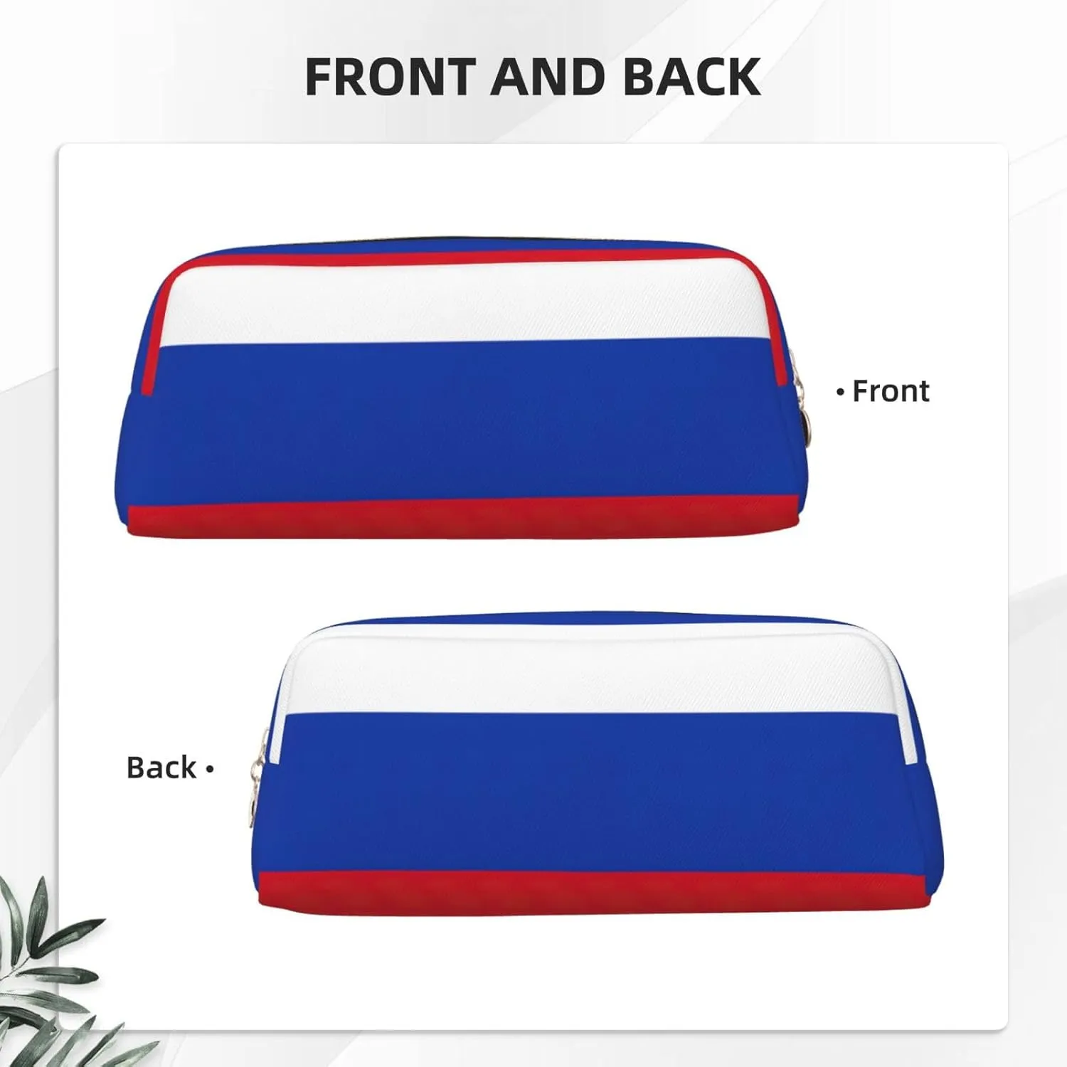 Russian Flag Print Versatile Storage Pouch Makeup Bag Travel Office Small Items Organizer Bag