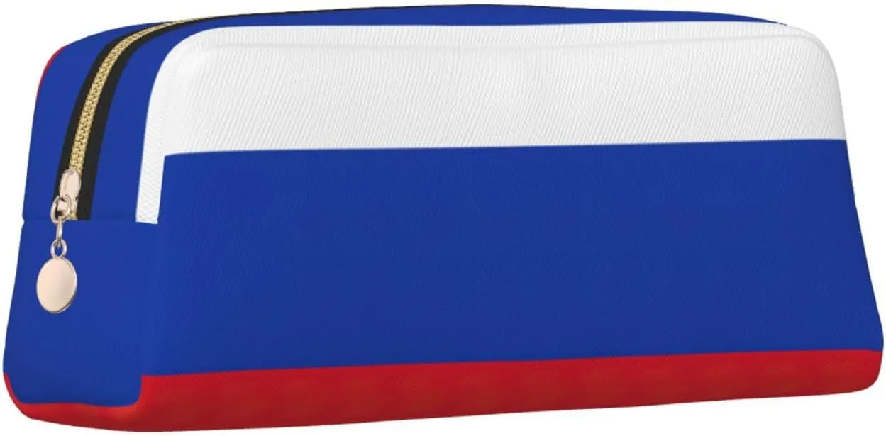 Russian Flag Print Versatile Storage Pouch Makeup Bag Travel Office Small Items Organizer Bag