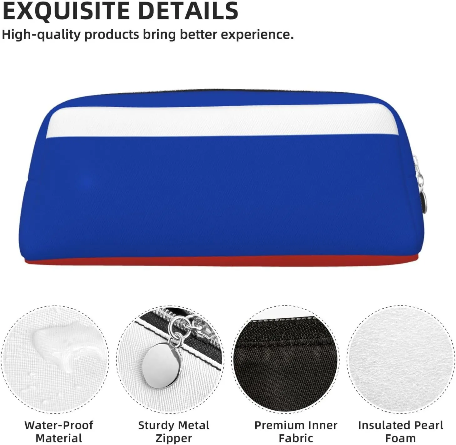 Russian flag Print Versatile Storage Pouch Makeup Bag Travel Office Small Items Organizer Bag