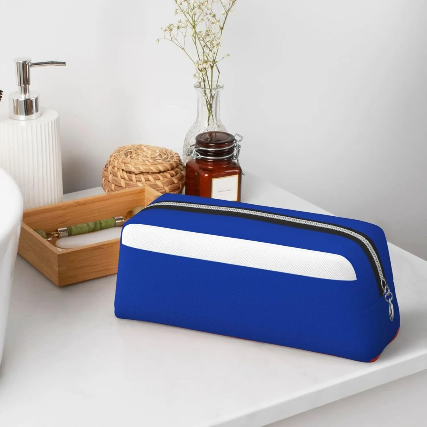 Russian flag Print Versatile Storage Pouch Makeup Bag Travel Office Small Items Organizer Bag