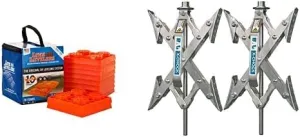 R.V. Products Group X-Chock Wheel Stabilizer - Pair - One Handle - 28012   Tri-Lynx 00015 Lynx Levelers - 10 Pack
