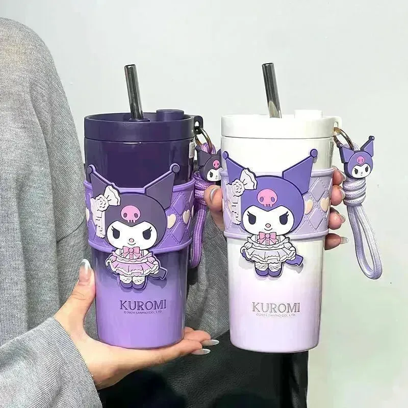Sanrio Straw Thermos Cup (650 ml)