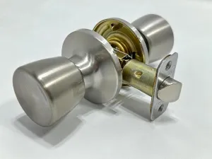 Satin Nickel Non-Locking Interior Passage Door Knob for Hall Hallway Closet Hardware, 913841