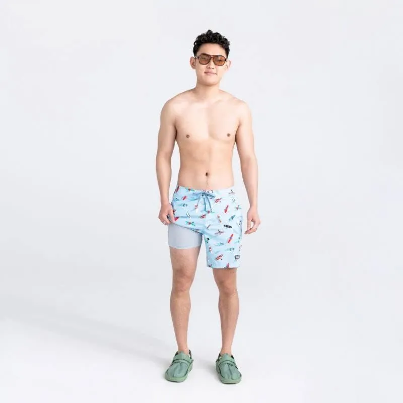 SAXX Underwear Co. Men's Betawave 2N1 Boardie 17" with Built-in Pouch Support, Fashion