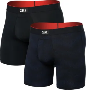 SAXX Underwear Co. Men's Underwear with Pouch Multi Sport Mesh Boxer Brief Fly 2Pk