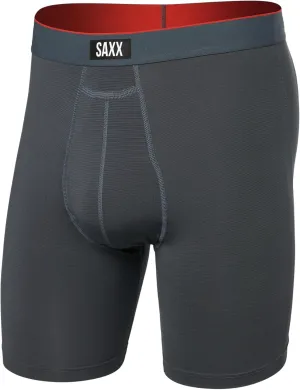 SAXX Underwear Co. Men's Underwear with Pouch Multi Sport Mesh Long Boxer Brief Fly