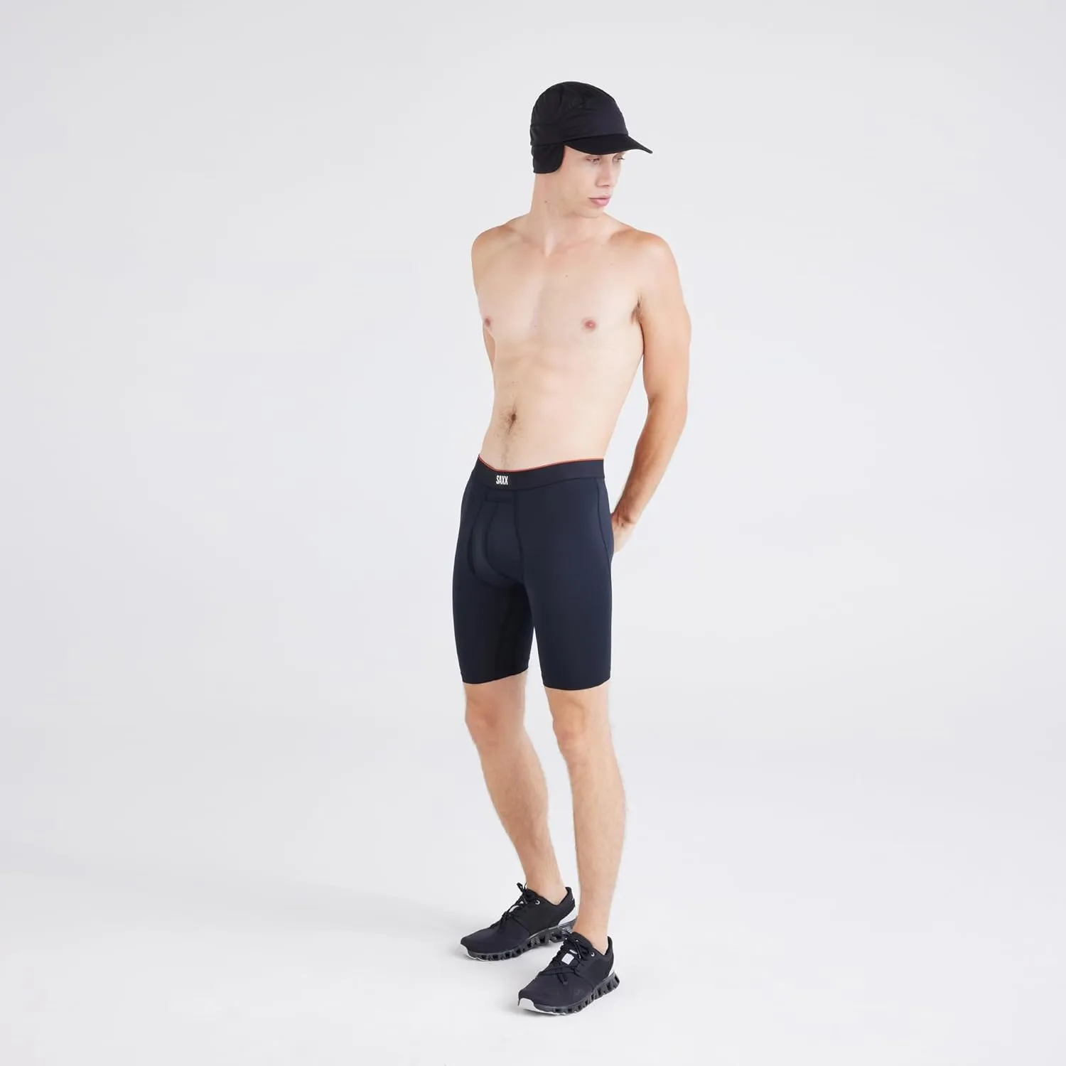 SAXX Underwear Co. Men's Underwear with Pouch Multi Sport Mesh Long Boxer Brief Fly