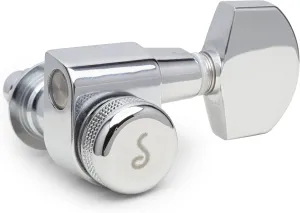 Schaller M6 Pin Locking 3 3 Guitar Machines, Chrome (10030223.02.52)