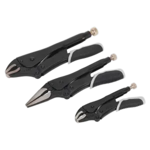 Sealey Premier Black Quick Release Locking Pliers Set 3pc