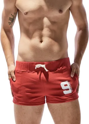 SEOBEAN Mens Low Rise Sports Soft Running Training Short Pants