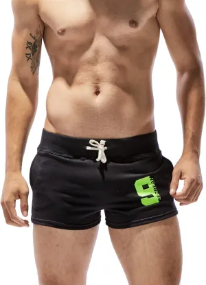 SEOBEAN Mens Low Rise Sports Soft Running Training Short Pants