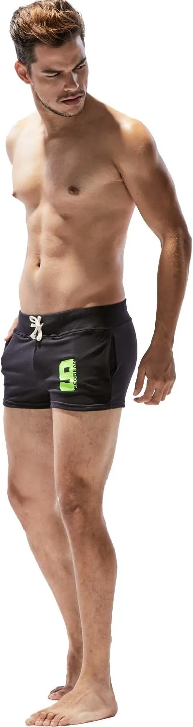 SEOBEAN Mens Low Rise Sports Soft Running Training Short Pants