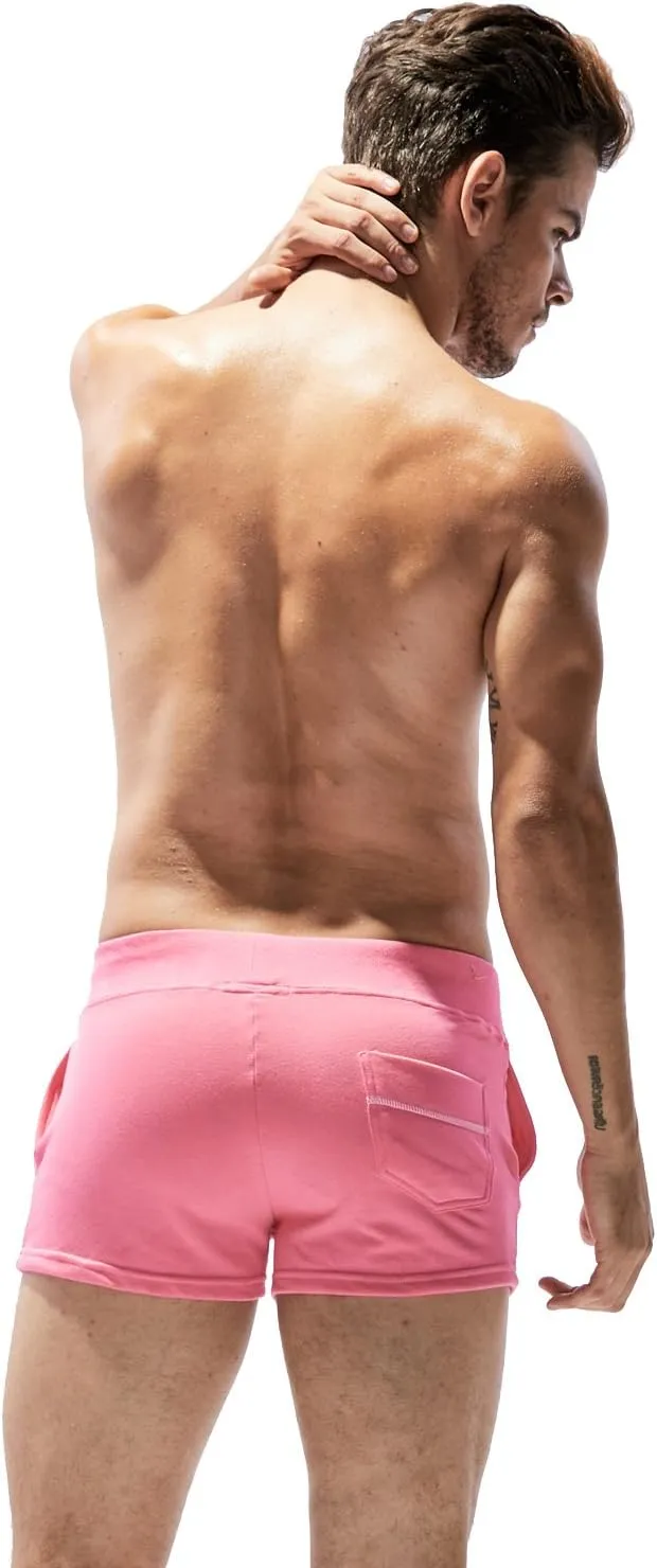 SEOBEAN Mens Low Rise Sports Soft Running Training Short Pants