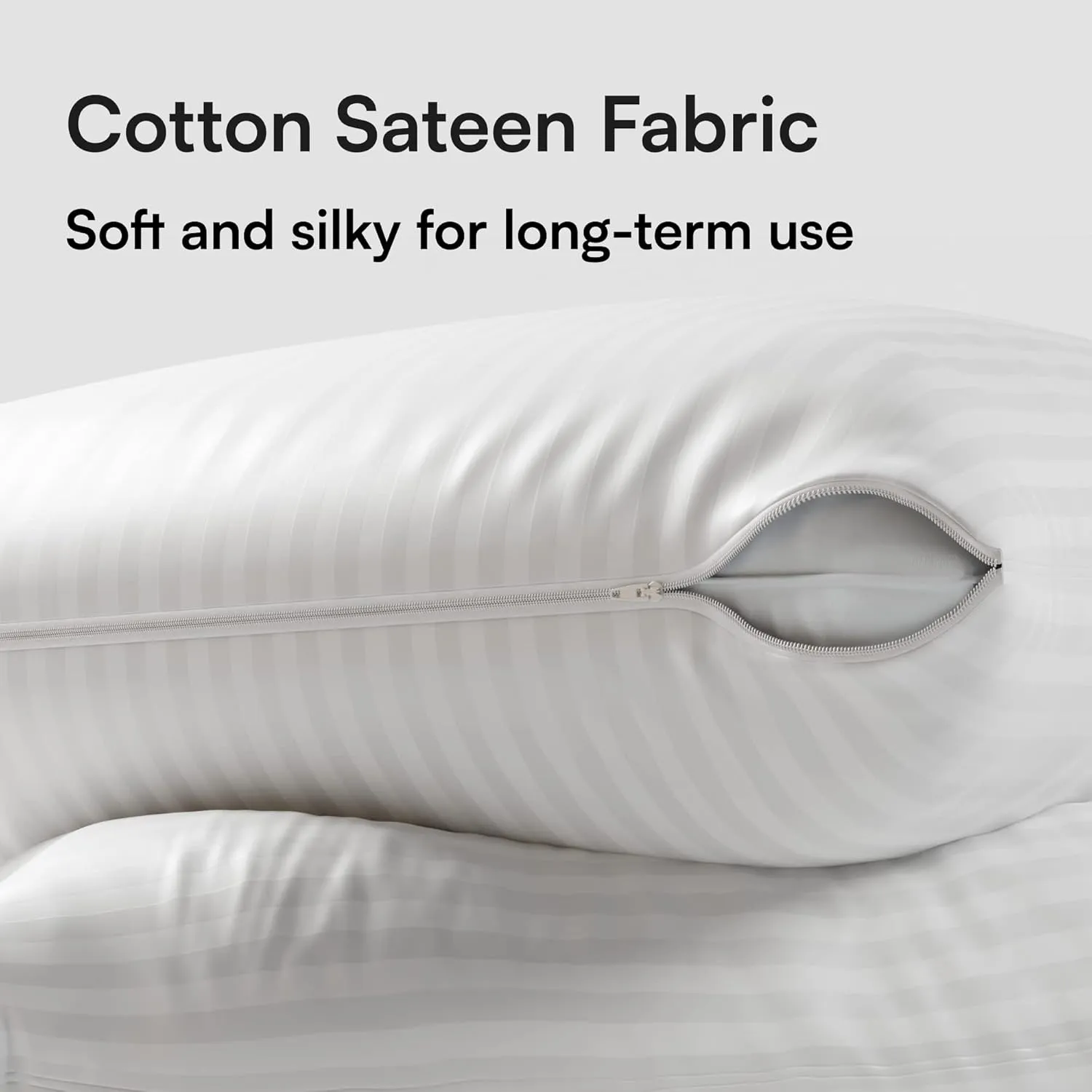 Set of 4 Pillow Protectors with Zipper Standard Size - 100% Resistant to Stains, Dust & Dirt - Washable Covers for Increased Pillow Lifespan