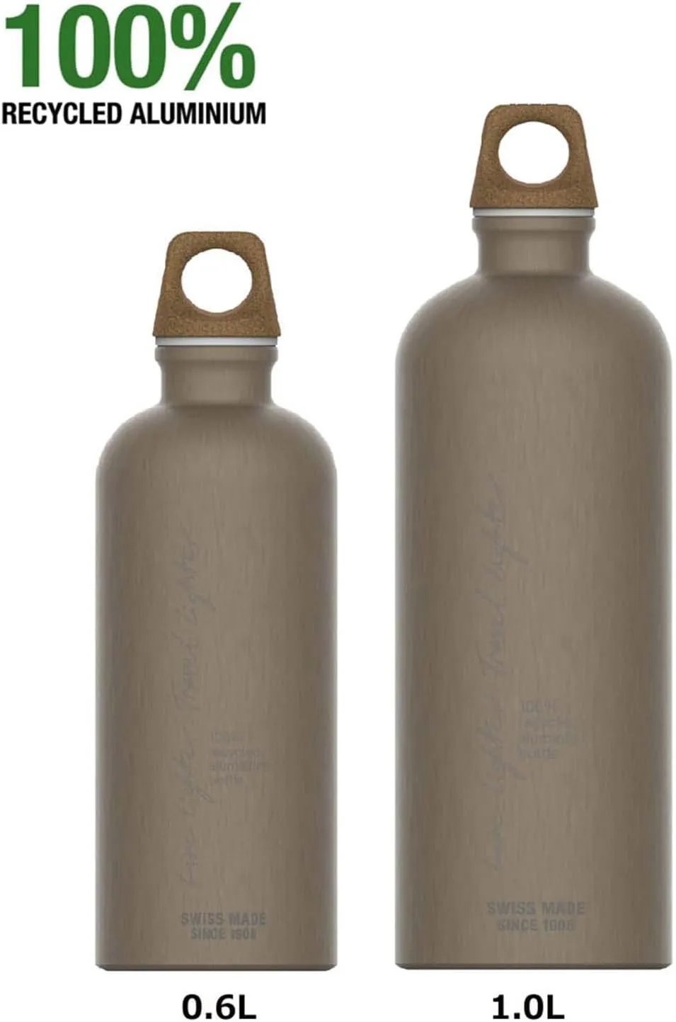 SIGG 50385 Outdoor Water Bottle, Swiss Aluminum Bottle, My Planet, 0.3 gal (1.0 L), Lighter Plain