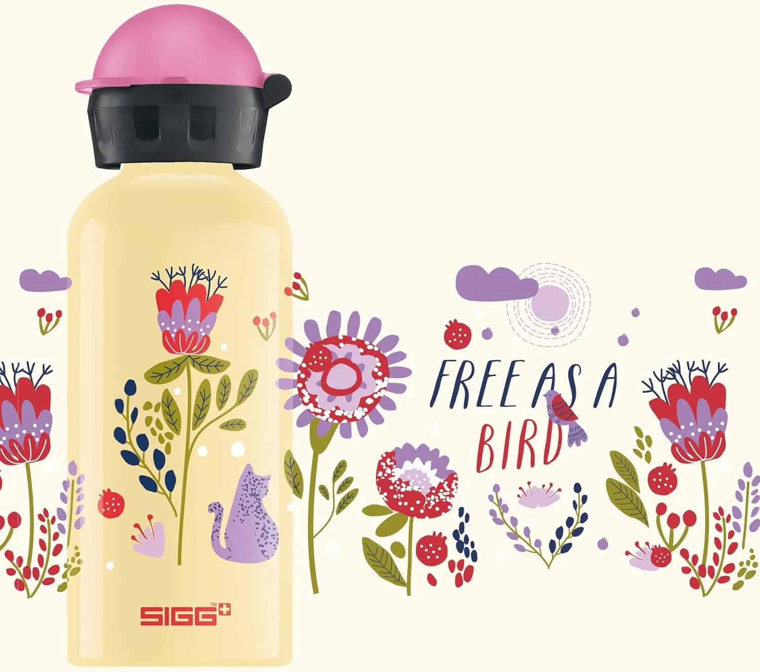 Sigg - Kids Water Bottle - KBT - Made in Switzerland - Neutral Taste - Leakproof - Lightweight - School, Sports - 14 Oz