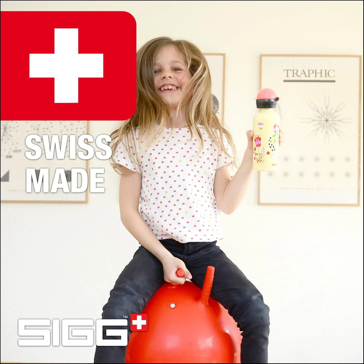 Sigg - Kids Water Bottle - KBT - Made in Switzerland - Neutral Taste - Leakproof - Lightweight - School, Sports - 14 Oz