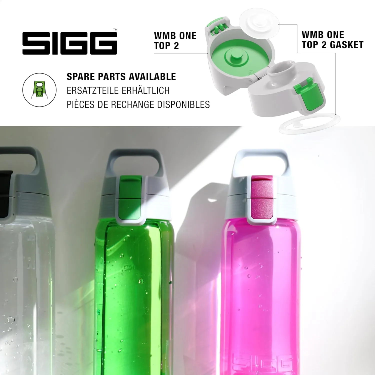 SIGG - Total Color - Refillable Sports Water Bottle - Tritan - Carbonated Drinks - Dishwasher Safe - BPA Free 20Oz, 34Oz