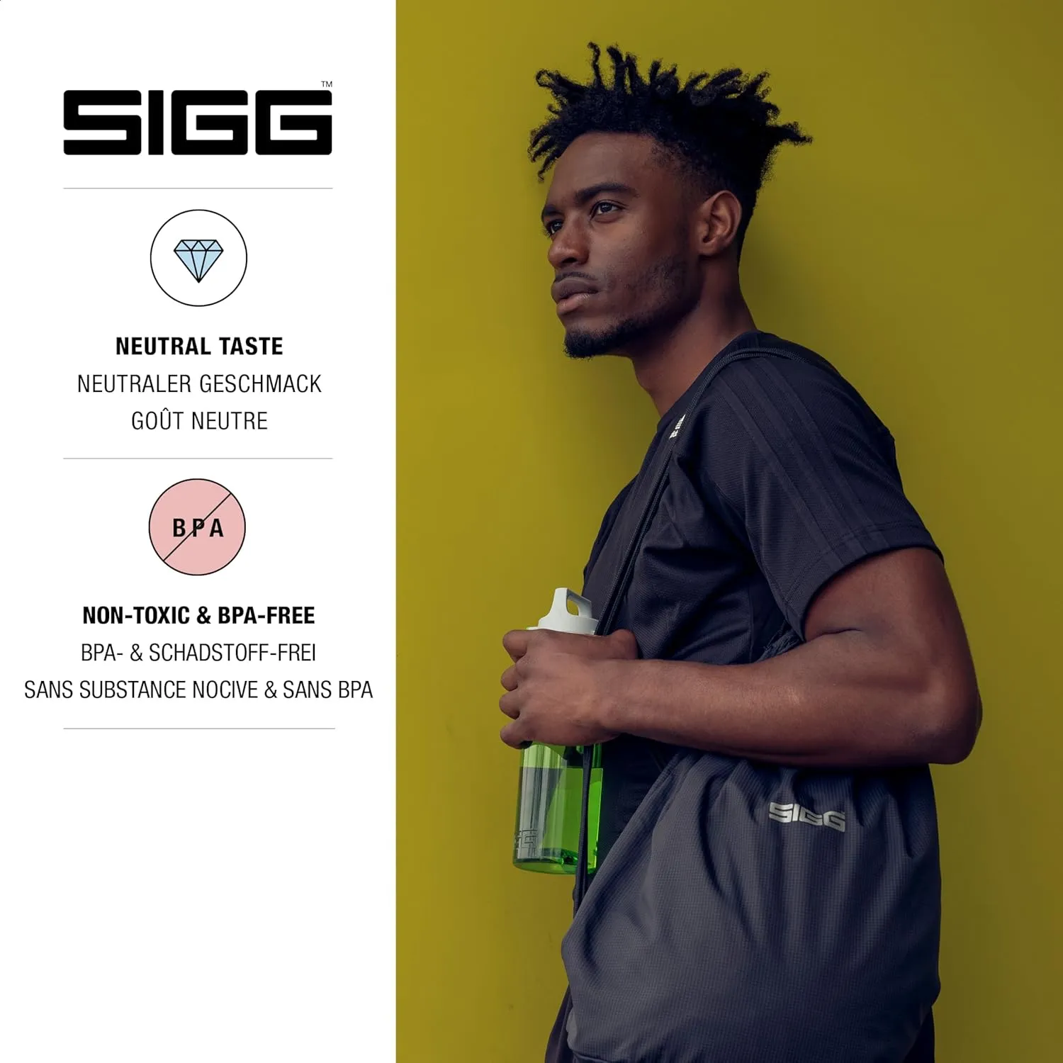SIGG - Total Color - Refillable Sports Water Bottle - Tritan - Carbonated Drinks - Dishwasher Safe - BPA Free 20Oz, 34Oz