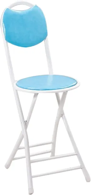 Simple Backrest Folding Chair Garden Portable Adult Stool Home Dining Computer Outdoor Leisure Round
