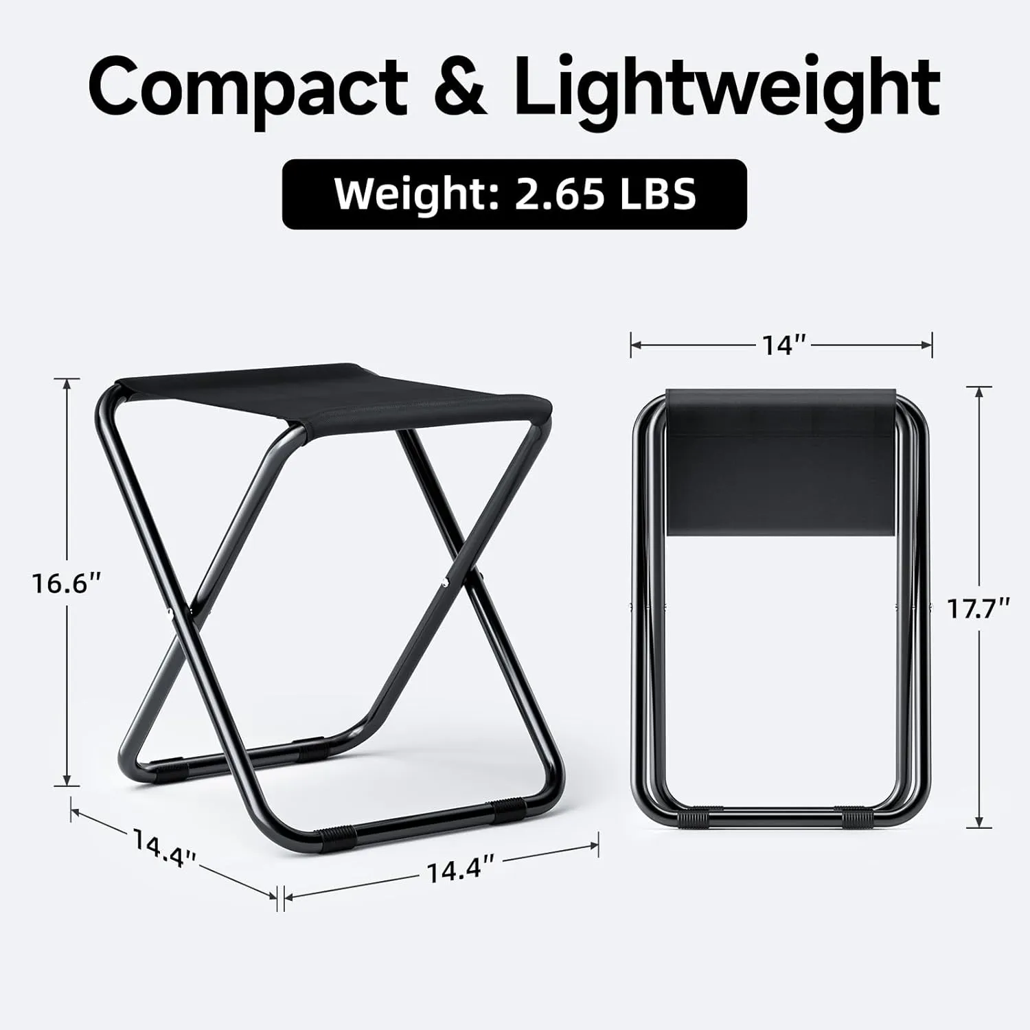 Simple Deluxe Portable Camping Chair, Lightweight Folding Chair for Camp, Outdoor Chair for Adults, Sports, Beach, Hiking, Backpacking, Garden