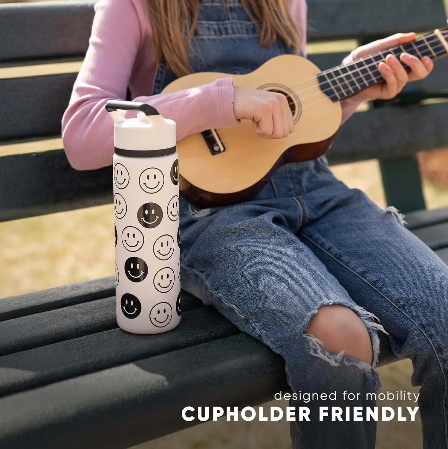 Simple Modern Kids Summit Water Bottle with Straw Lid | 18oz Stainless Steel Cup Insulated Tumbler for Toddlers, School | Chloe Floral