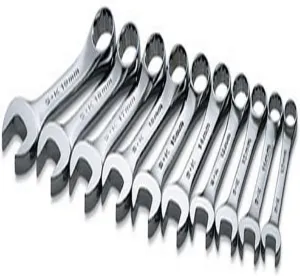 SK Tools USA 10 Piece, Short Pattern, Metric, SuperKrome® Combination Wrench Set: 10MM - 19MM | 86240