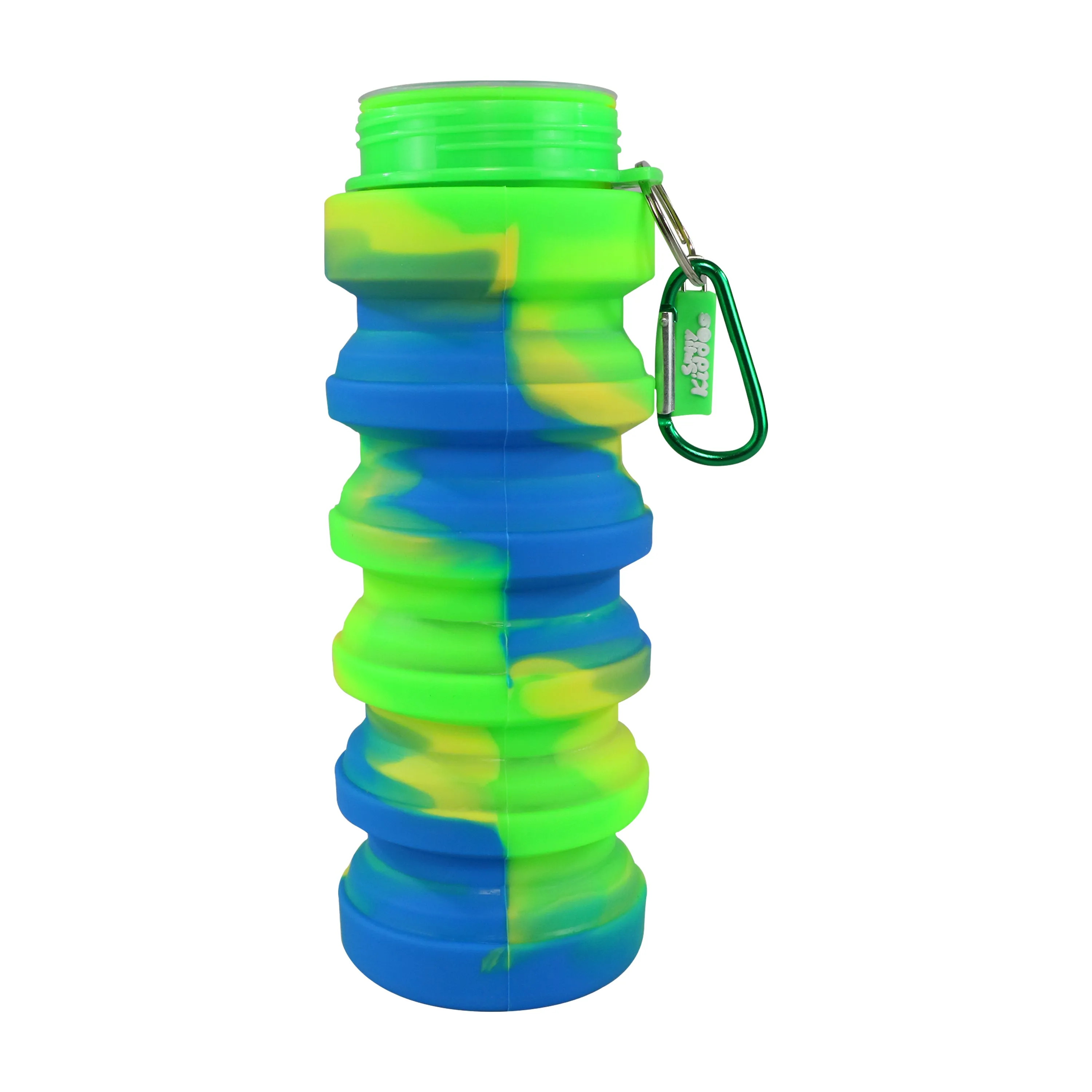 Smily Kiddos Silicone Expandable & Foldable Water Bottle Green