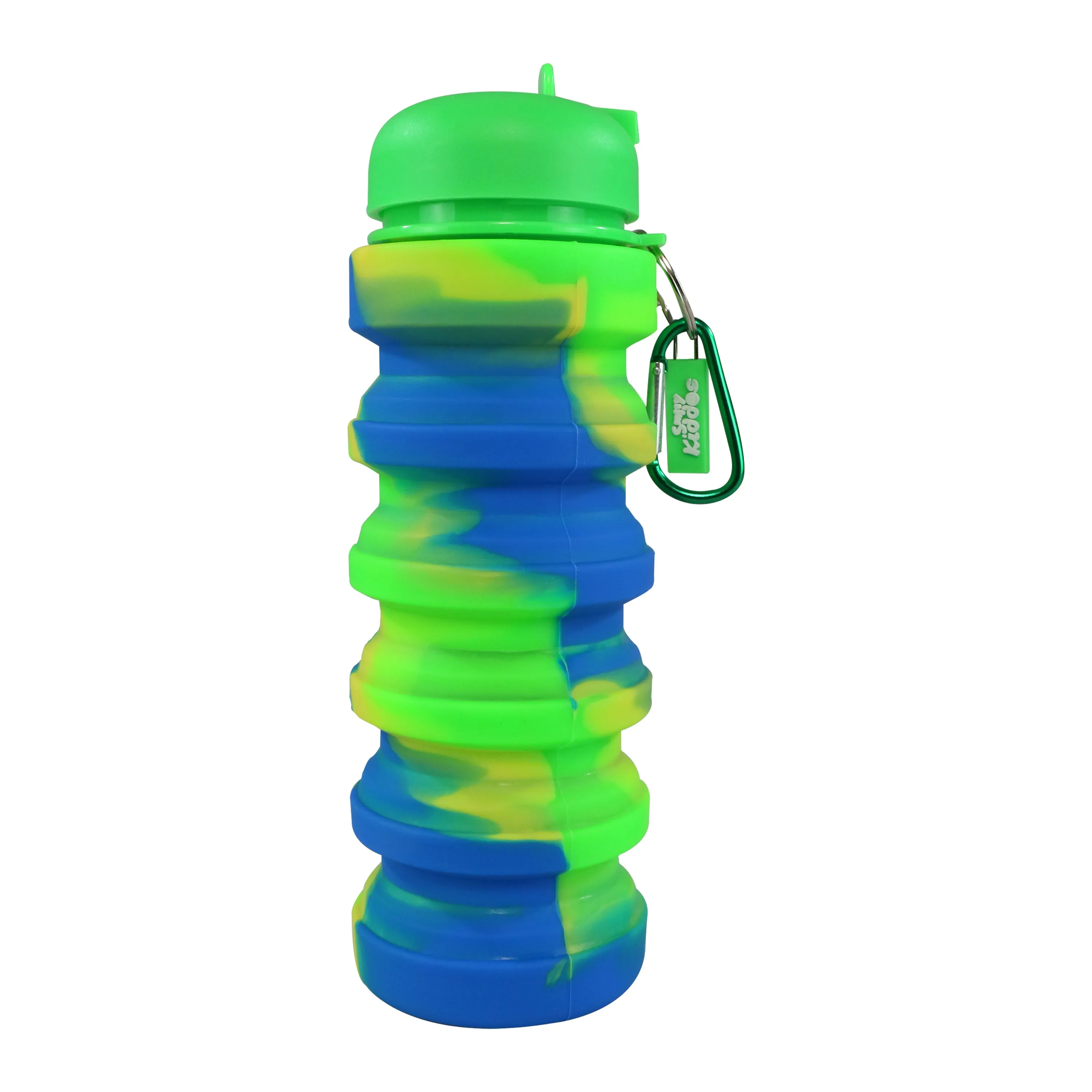 Smily Kiddos Silicone Expandable & Foldable Water Bottle Green