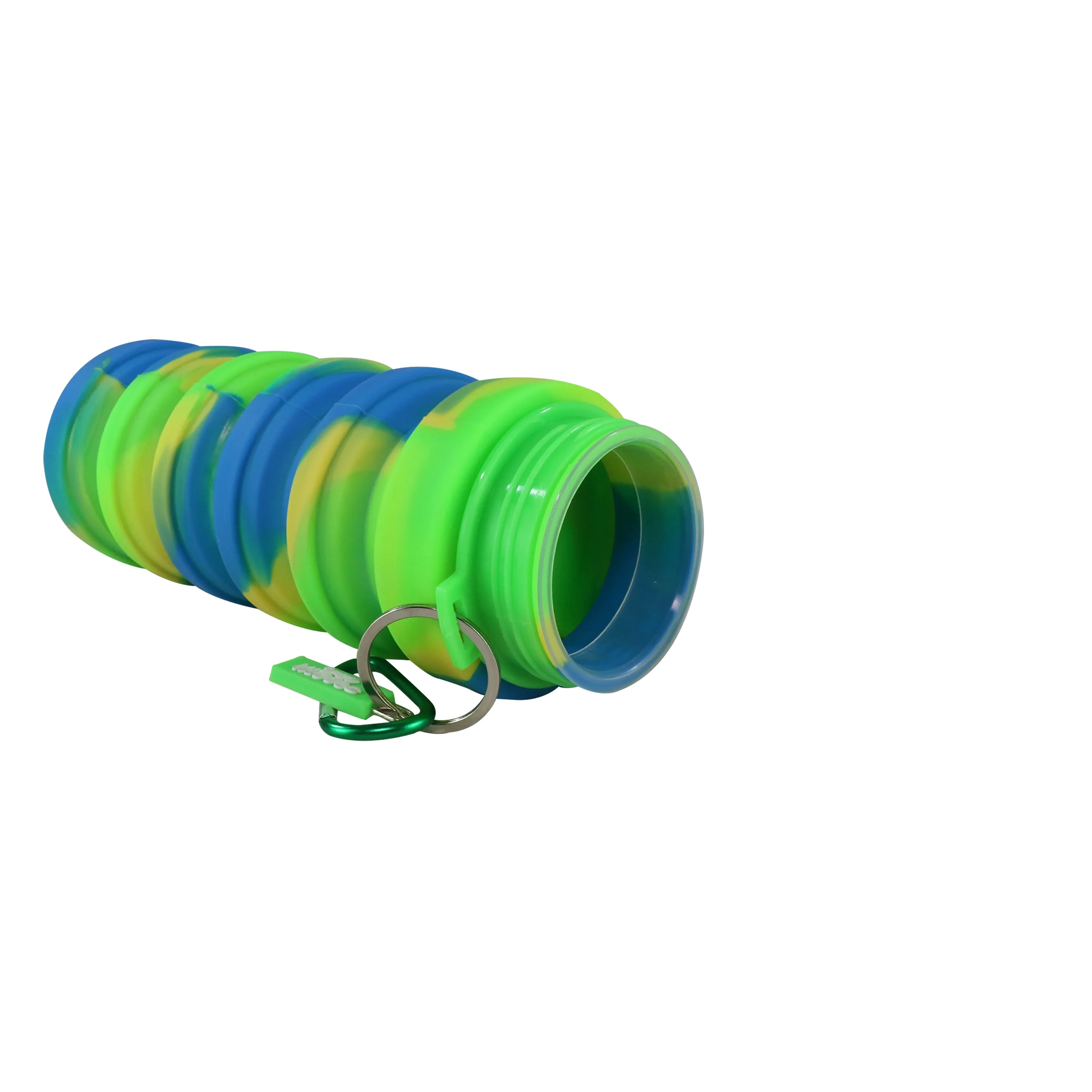 Smily Kiddos Silicone Expandable & Foldable Water Bottle Green