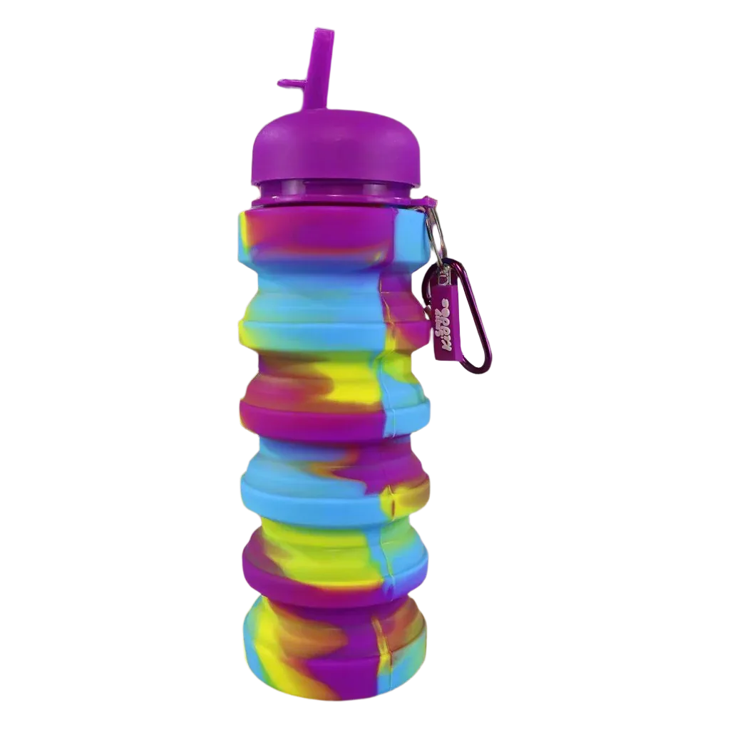 Smily Kiddos Silicone Expandable & Foldable Water Bottle Purple