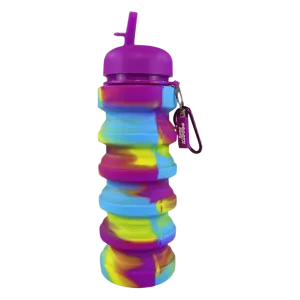 Smily Kiddos Silicone Expandable & Foldable Water Bottle Purple