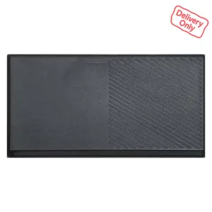 SOGA Double Burner Cast Iron Flat and Ridged Griddle Stove Top Grill BBQ Plate