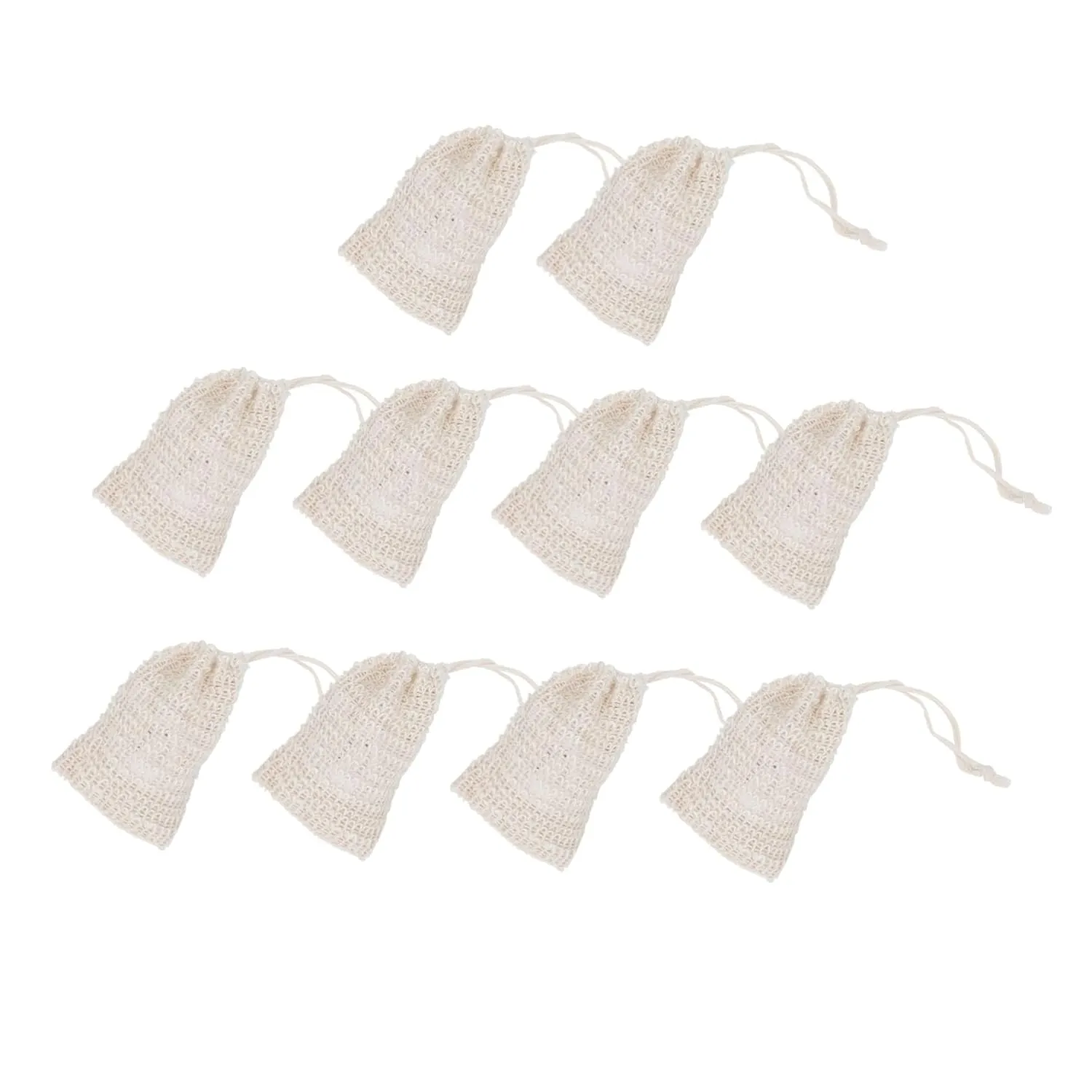 SOIMISS 10pcs Drawstring Soap Bag Foaming Net for Exfoliating Shower Supplies Lightweight Portable for Travel Creates Rich for Skin Cleansing