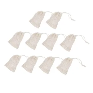 SOIMISS 10pcs Drawstring Soap Bag Foaming Net for Exfoliating Shower Supplies Lightweight Portable for Travel Creates Rich for Skin Cleansing
