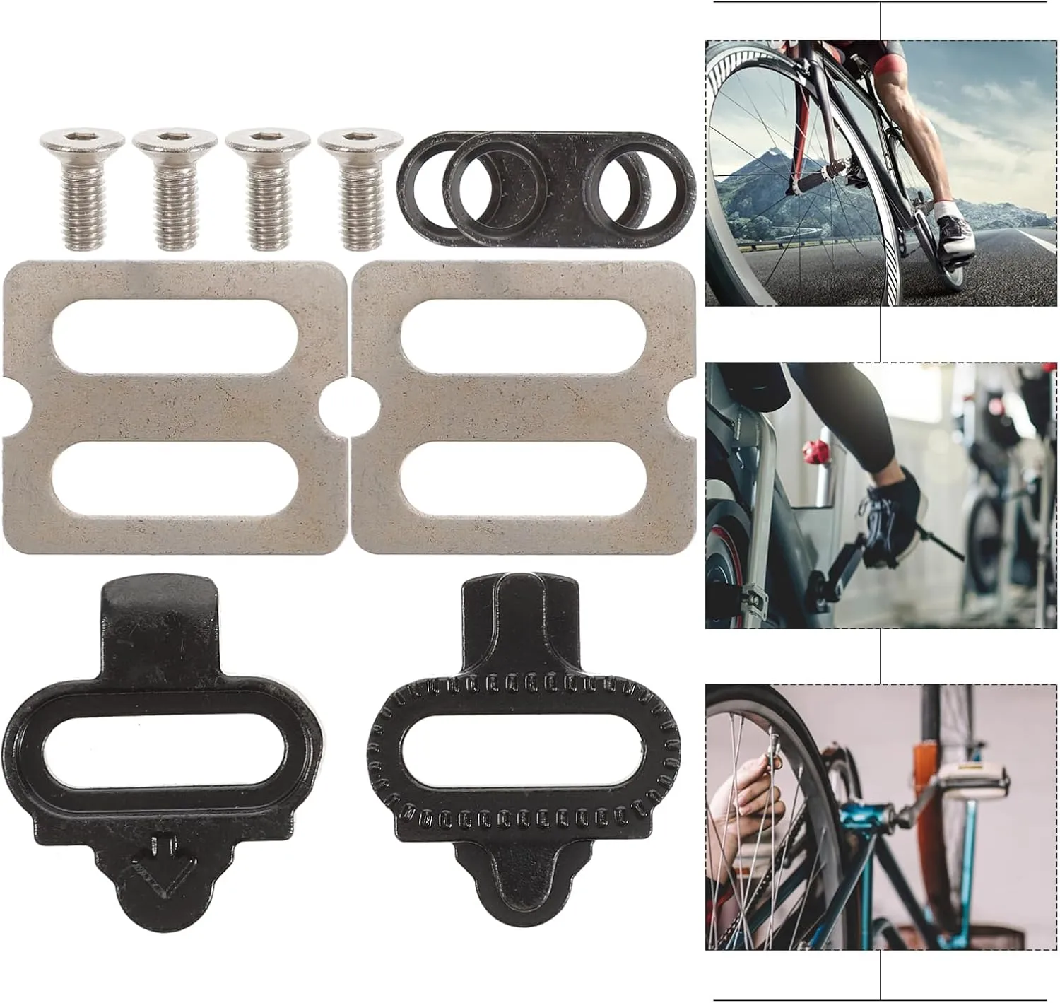Sosoport Mountain Bike Pedal Cleat Durable Locking Clips for Efficient Pedaling Compatible with System Bike